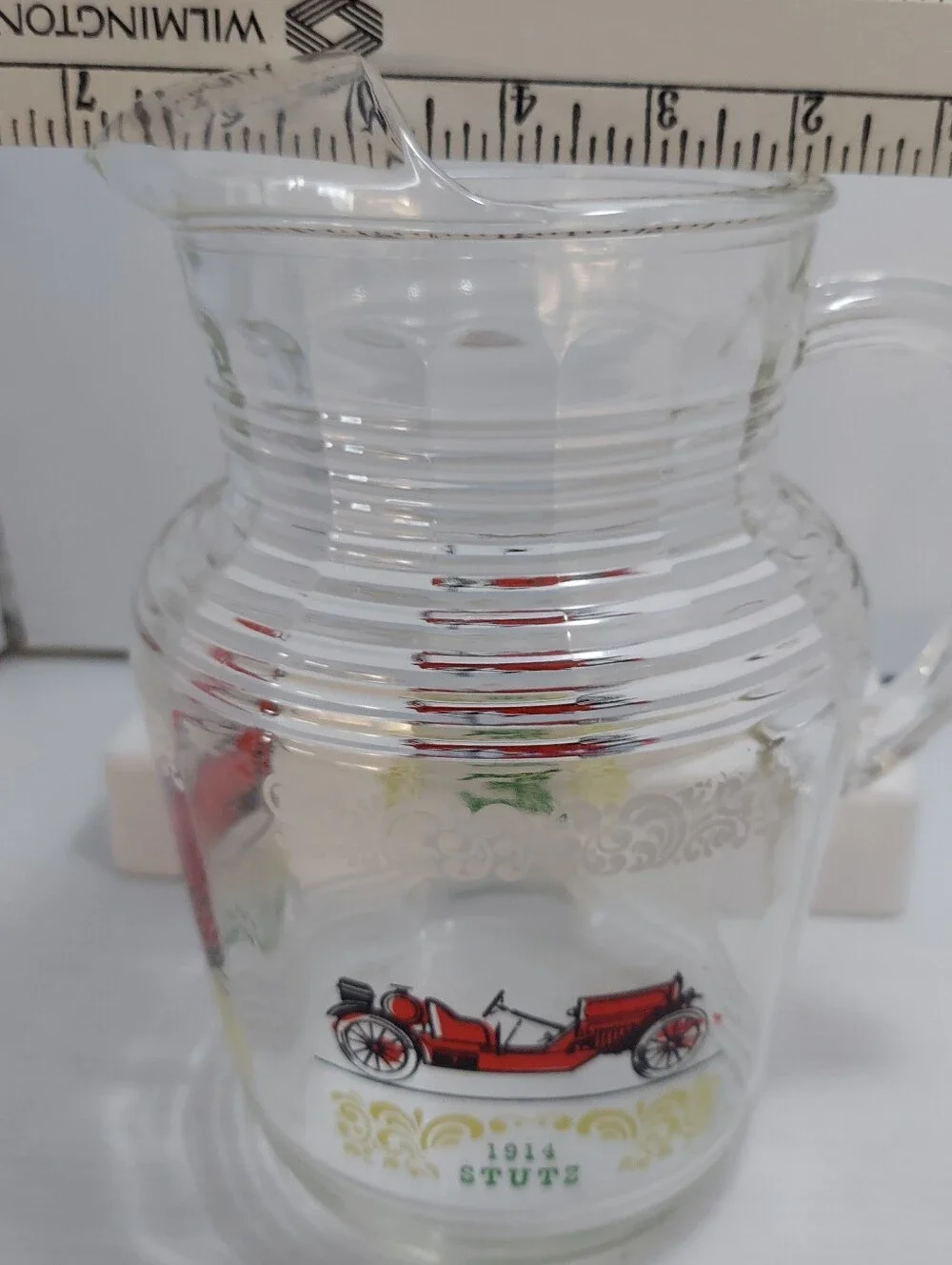 MCM Hazle Atlas Antique Cars glass 9